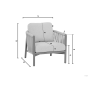 Lounge Armchair (with cushions) APPLE BEE BORA BORA 72000226 / TAUPE / GREY