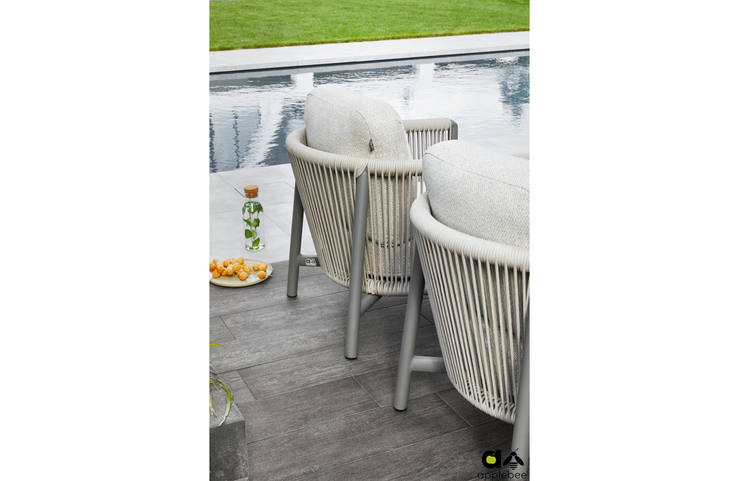 Lounge set (with cushions) APPLE BEE BORA BORA 72000226(2 pcs) 72000227 (1 pc) / 72000547 (1 pc) / 72000548 (1 pc) / TAUPE/GREY