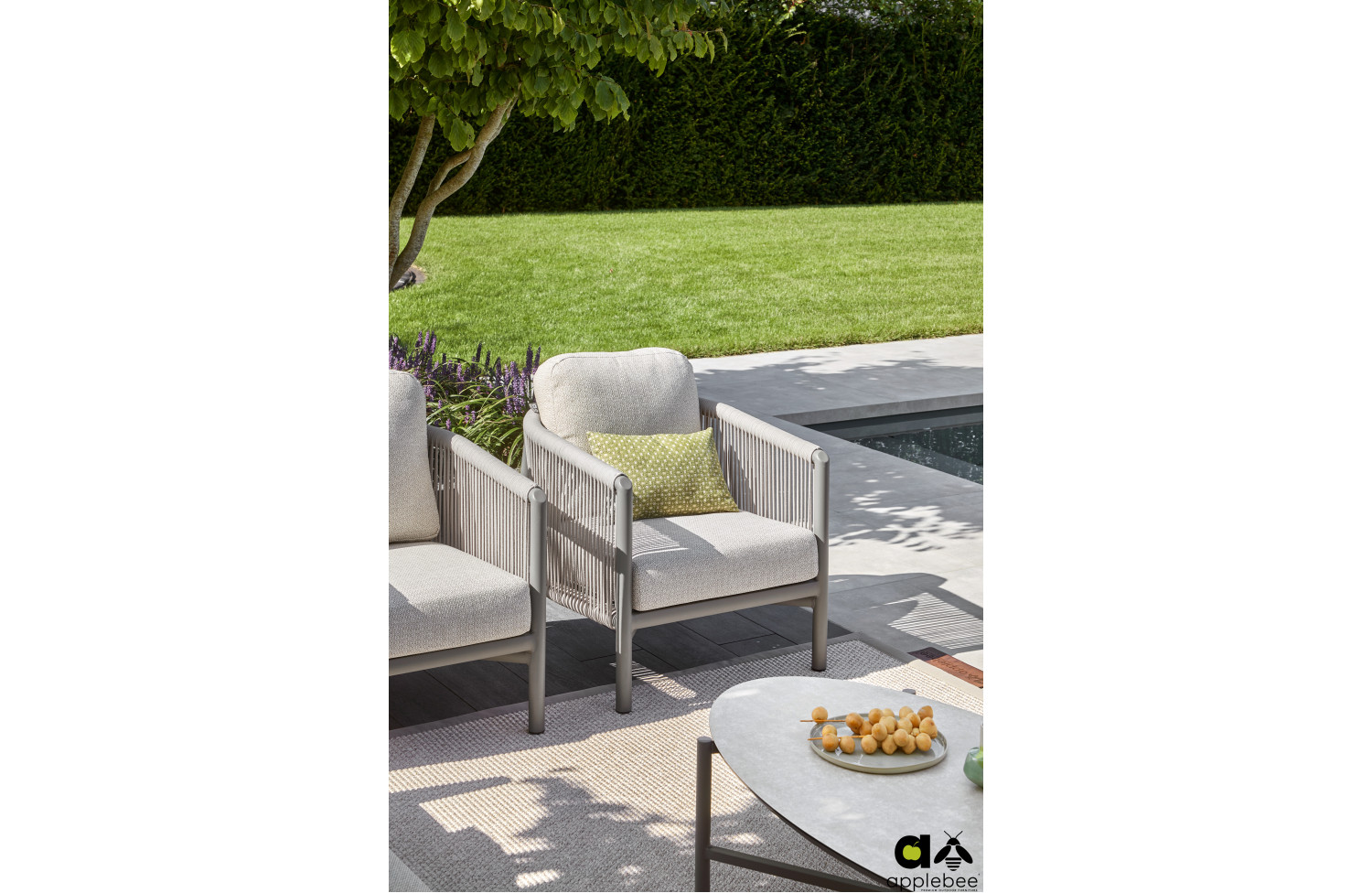 Lounge set (with cushions) APPLE BEE BORA BORA 72000226(2 pcs) 72000227 (1 pc) / 72000547 (1 pc) / 72000548 (1 pc) / TAUPE/GREY