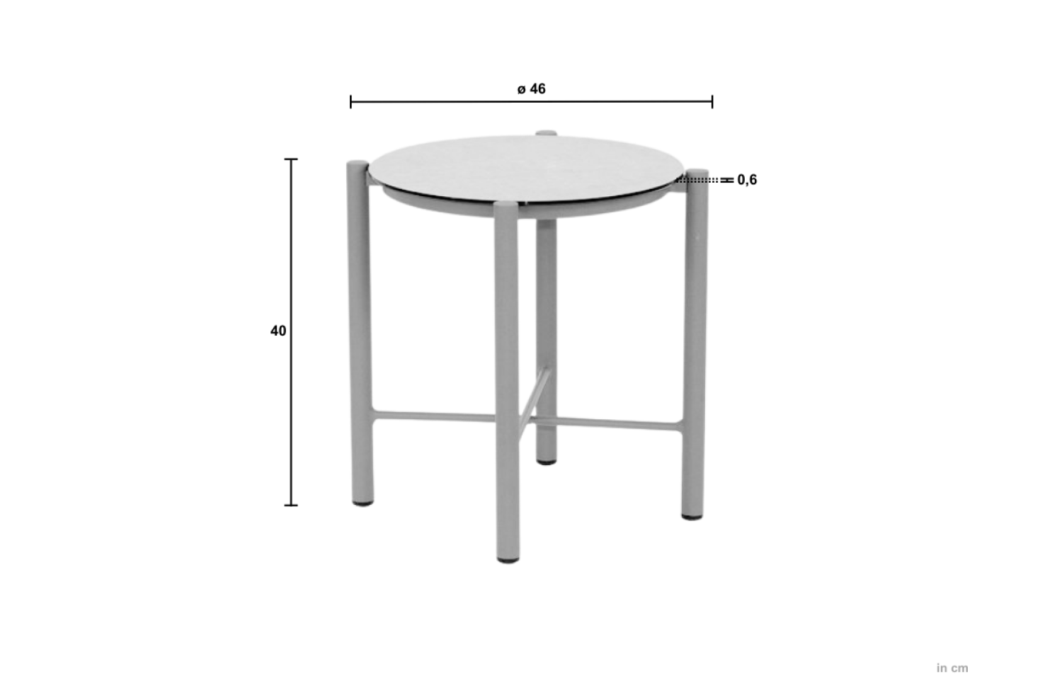 Stolik Kawowy d.40 APPLE BEE BORA BORA 72000548 / TAUPE / GREY