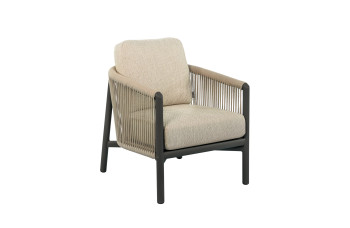 Низький стілець (лаунж) з підлок. (з подушк) APPLE BEE BORA BORA 72000558 TAUPE / GREY