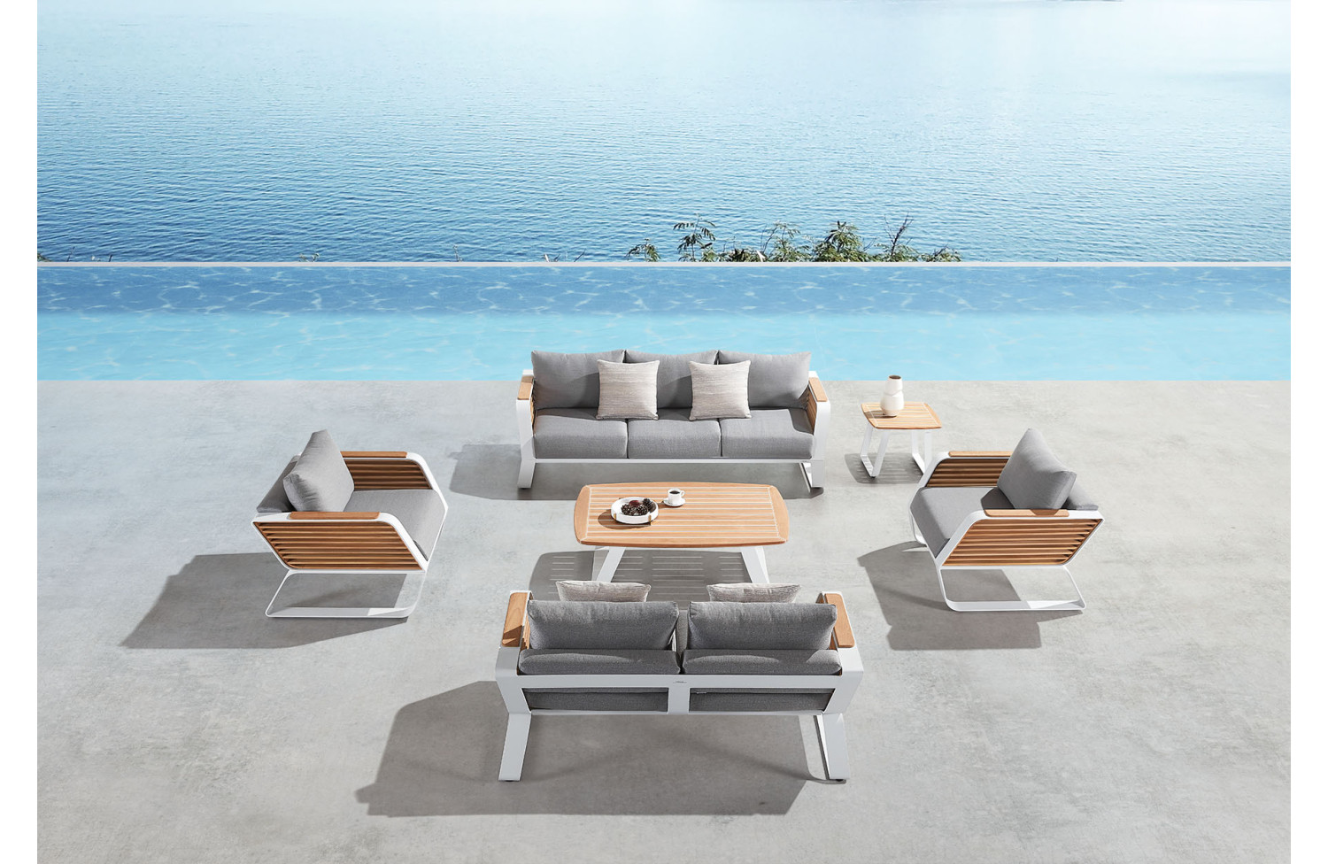 Lounge set (with cushions) HIGOLD WING 204930 / WHITE