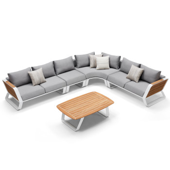 Corner set (with cushions) HIGOLD WING 204970 / WHITE