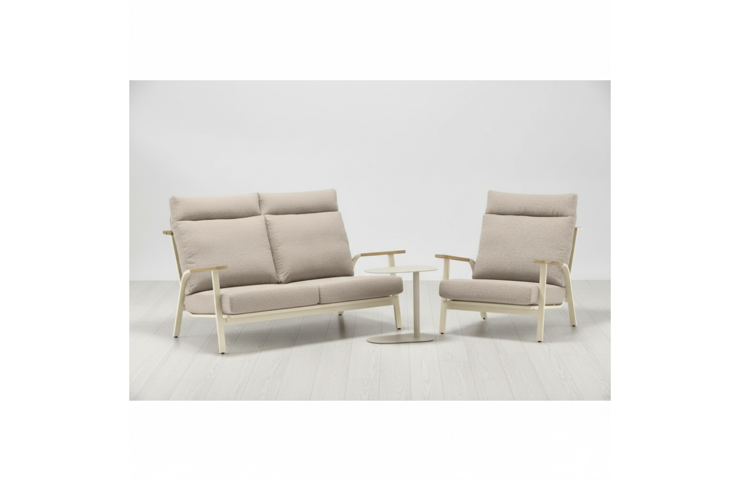 Lounge set (with cushions) LAGOM DANDY LM 02T (1 pc) LM 12T (2 pcs) / TAUPE