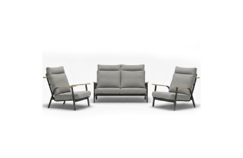 Lounge set (with cushions) LAGOM DANDY LM 02G (1 pc) LM 12G (2 pcs) / ANTHRACITE