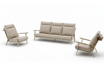 Zestaw wypoczynkowy dla 5 osób (z poduszkami) LAGOM DANDY Lm 11T (1 szt.) Lm 12T (2 szt.) / TAUPE