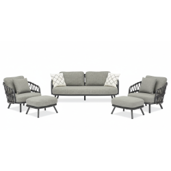 Комплект для відпочинку (з подушками) LAGOM HARBOUR Lm 23G Lm 24G (2 шт) Lm 25G (2 шт) / ANTHRACITE