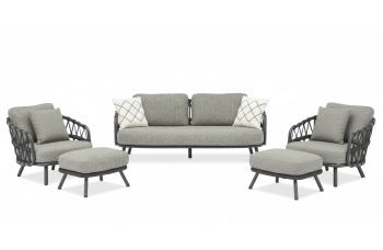 Комплект для відпочинку (з подушками) LAGOM HARBOUR Lm 23G Lm 24G (2 шт) Lm 25G (2 шт) / ANTHRACITE