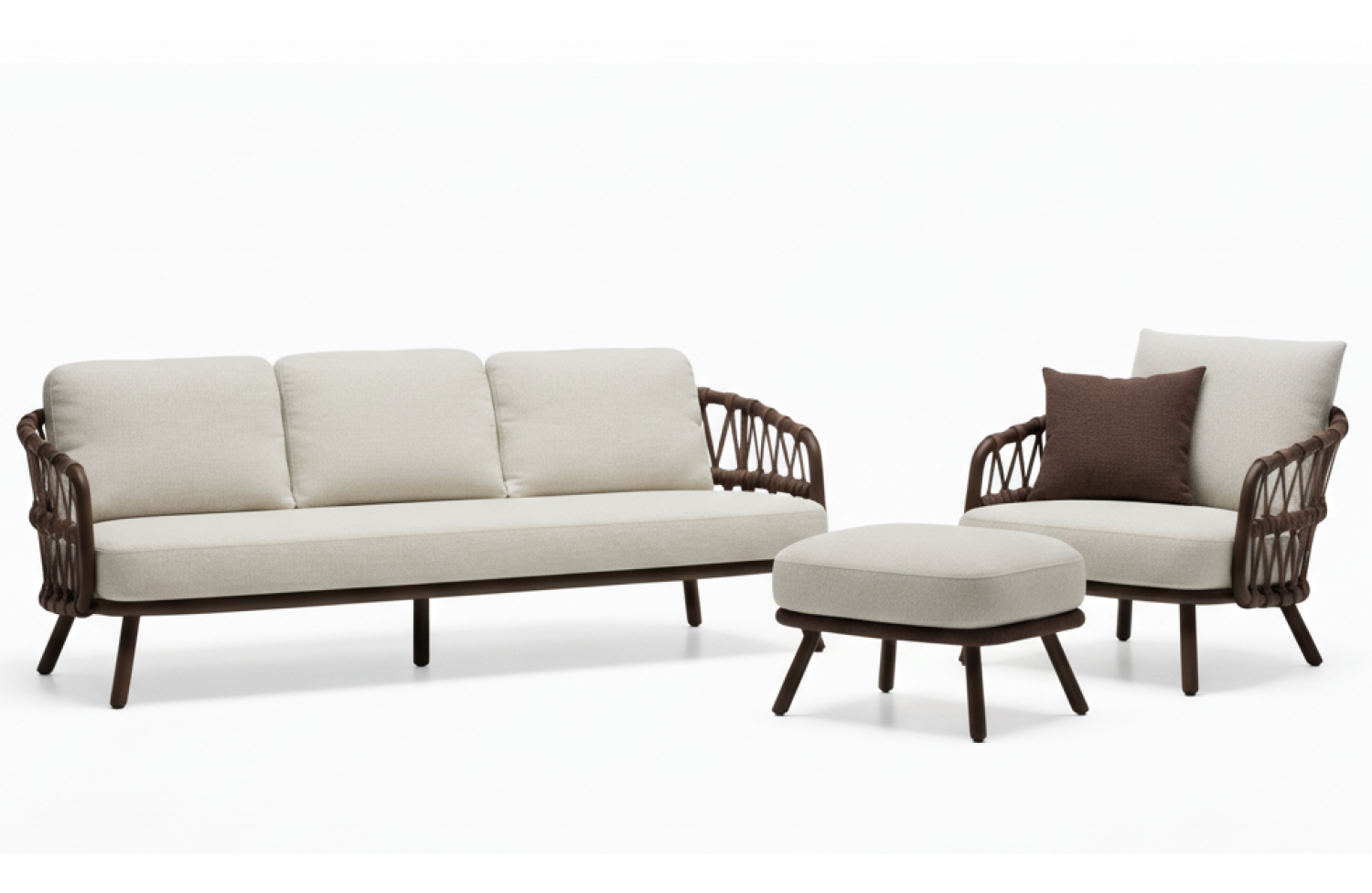 Комплект для відпочинку (з подушками) LAGOM HARBOUR Lm 23A-B (1 шт.) Lm 24B (2 шт.) Lm 25B (2 шт.) / BRONZE