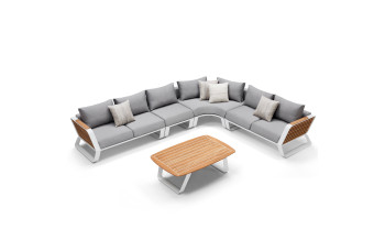 Кутовий комлпект для відпочинку (з подушками) HIGOLD WING 204970 / WHITE