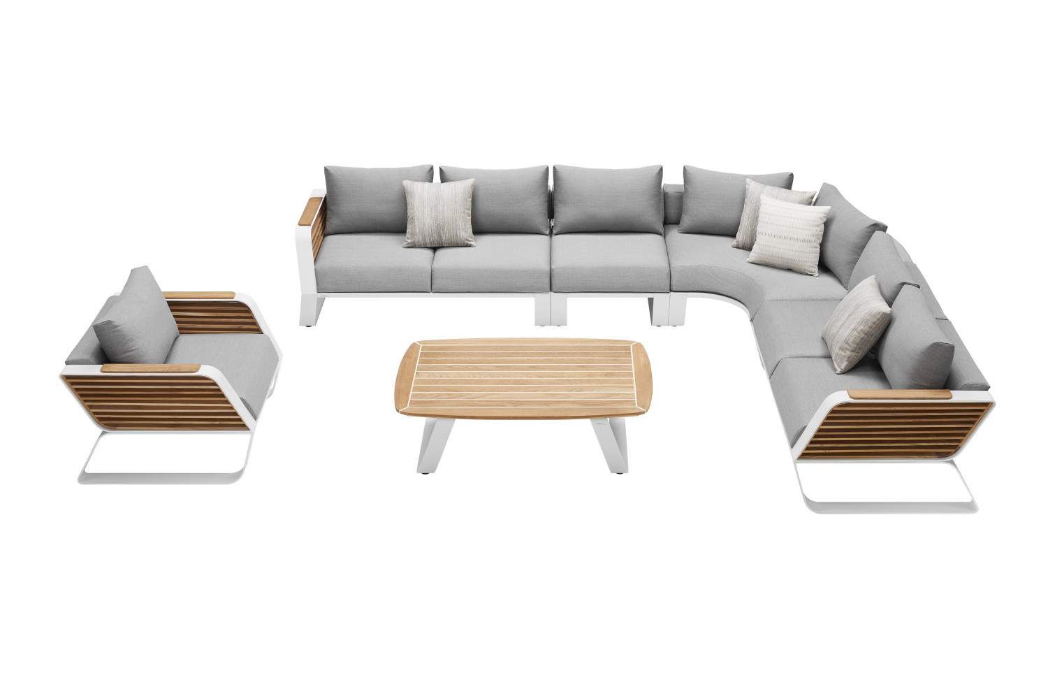 Кутовий комлпект для відпочинку (з подушками) HIGOLD WING 204970 / WHITE