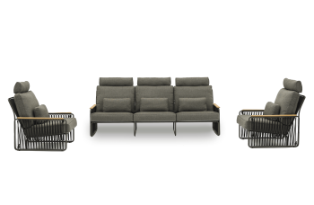 Zestaw wypoczynkowy dla 5 osób (z poduszkami) LAGOM RIVA Lm 48G (1 szt.) Lm 46G (2 szt.) / ANTHRACITE