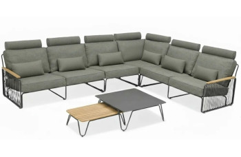 Zestaw narożny dla 4 osób (z poduszkami) LAGOM RIVA Lm 51G Lm 52G Lm 53G Lm 54G / ANTHRACITE