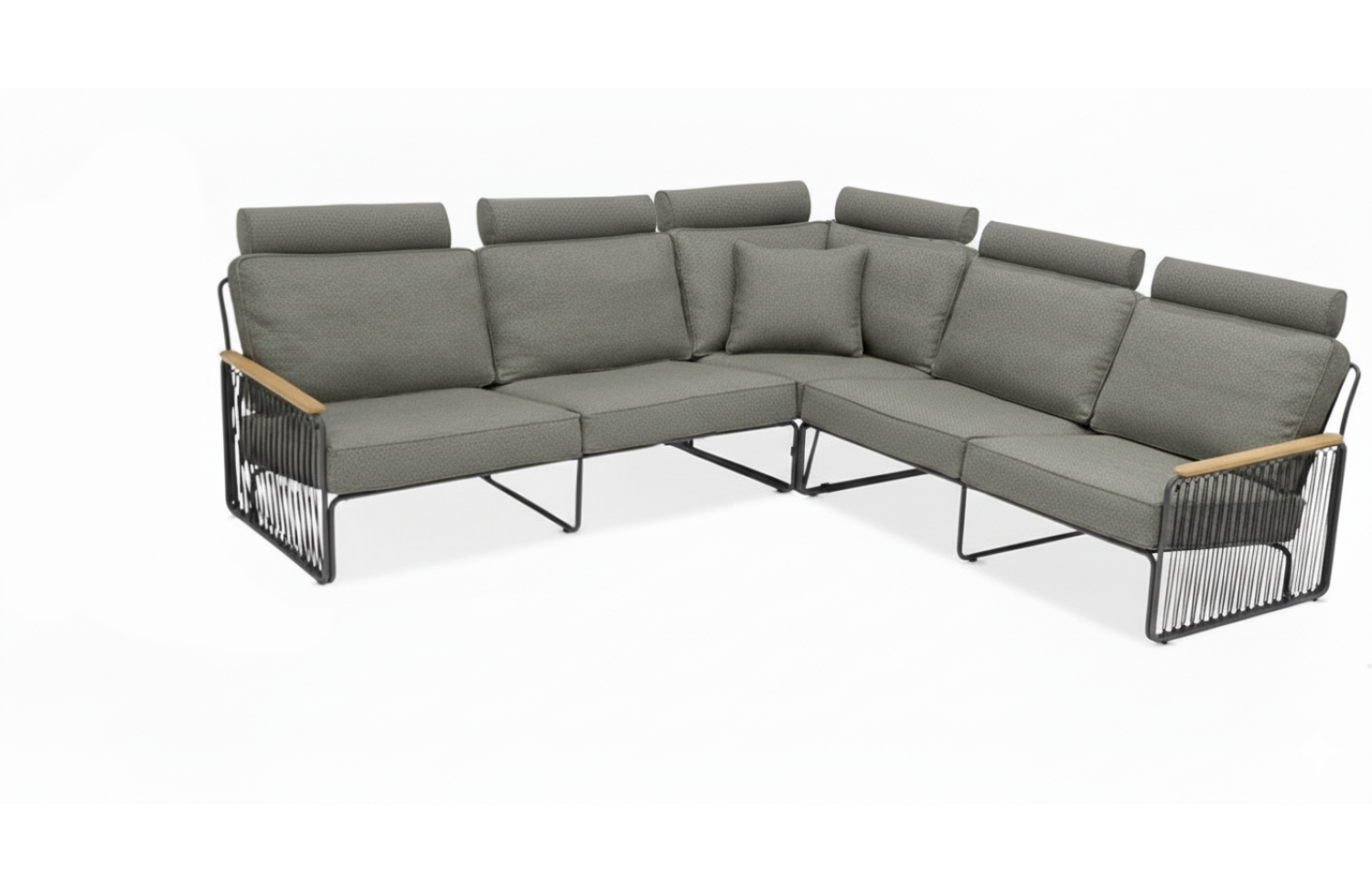 Zestaw narożny dla 4 osób (z poduszkami) LAGOM RIVA Lm 51G Lm 52G Lm 53G Lm 54G / ANTHRACITE