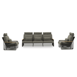 Комплект для відпочинку (з подушками) LAGOM RIVA Lm 48G (1 шт) Lm 46G (2 шт) / ANTHRACITE