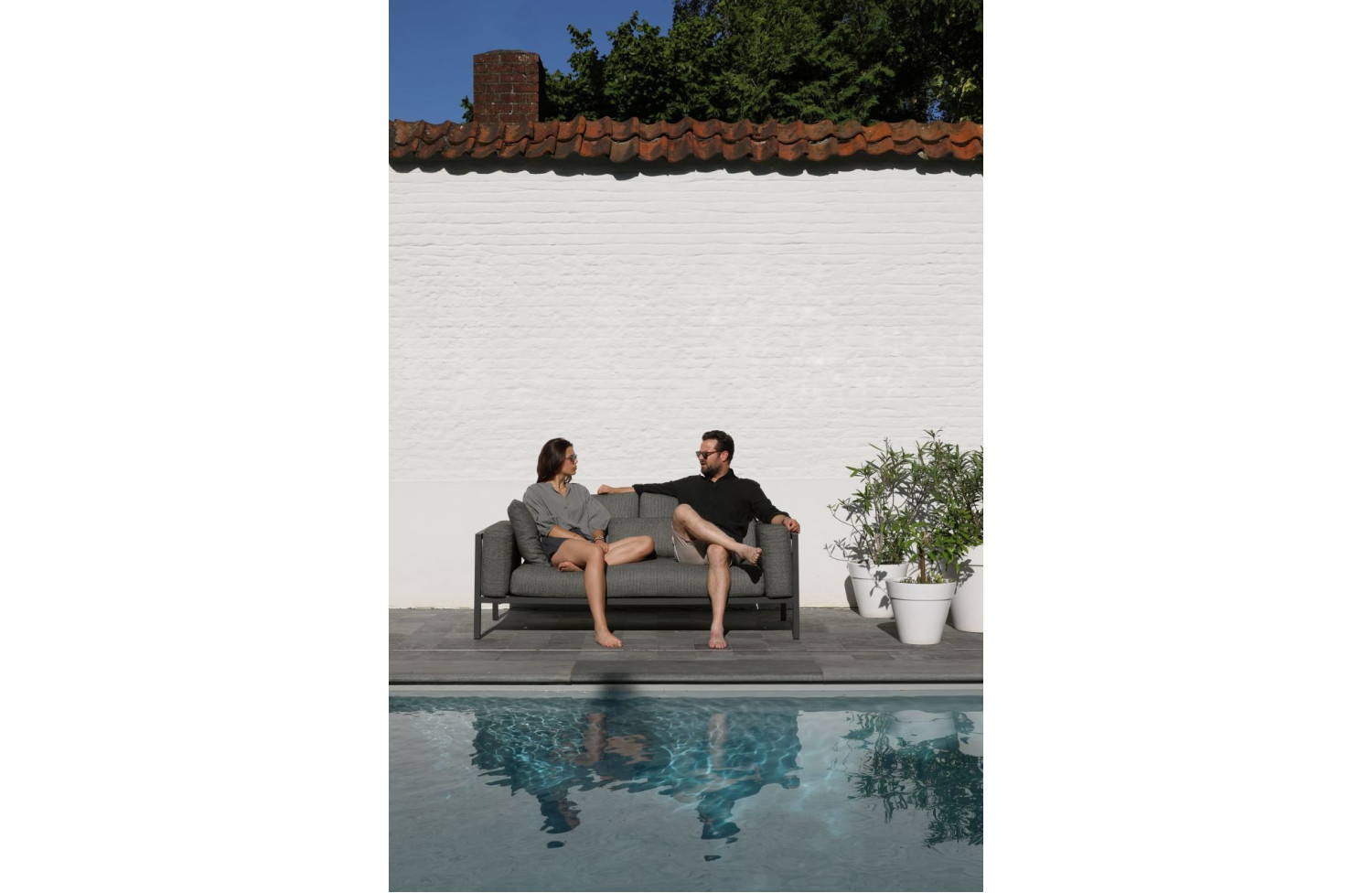 Lounge set (with cushions) LAGOM REEF Lm 57G (2 pcs) Lm 59G (1 pc) / ANTHRACITE