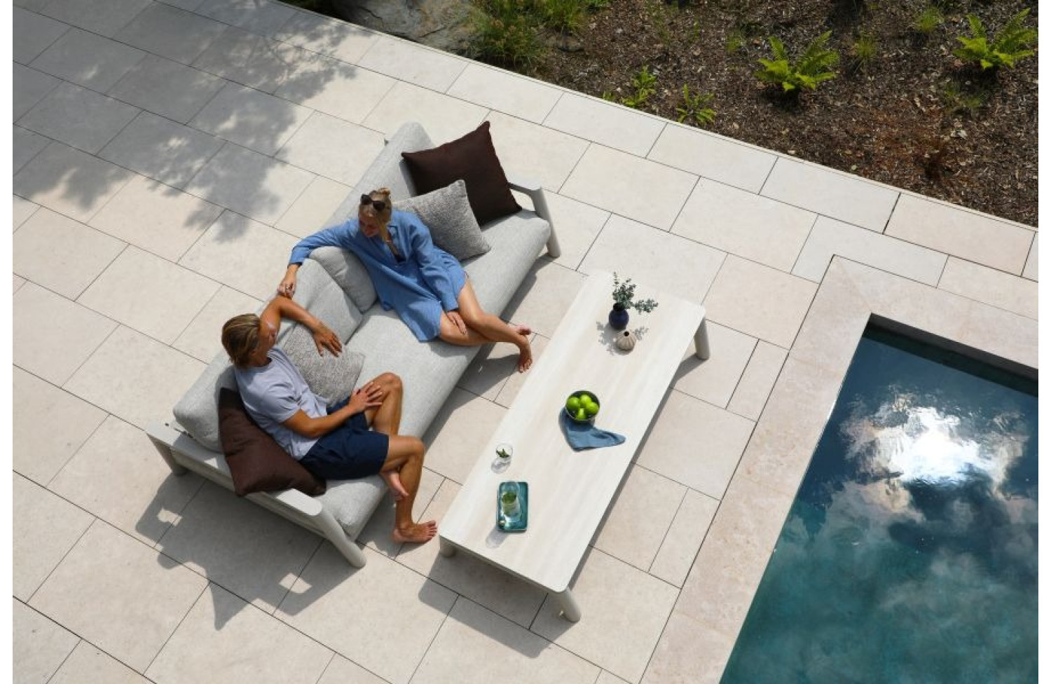 Zestaw wypoczynkowy dla 5 osób (z poduszkami) LAGOM TOLO Lm 66G (2 szt.) Lm 67G (1 szt.) / ANTHRACITE