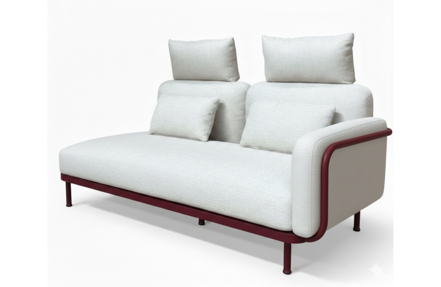 Zestaw narożny dla 5 osób (z poduszkami) LAGOM CORAL Lm 70R Lm 71R Lm 72R Lm 73R / BURGUNDY