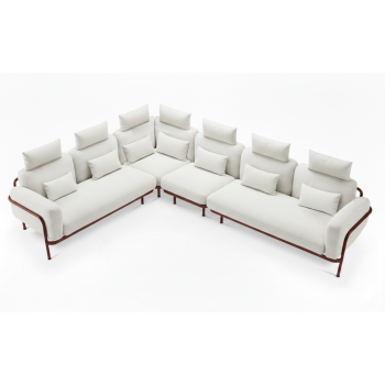 Zestaw narożny dla 5 osób (z poduszkami) LAGOM CORAL Lm 70R Lm 71R Lm 72R Lm 73R / BURGUNDY