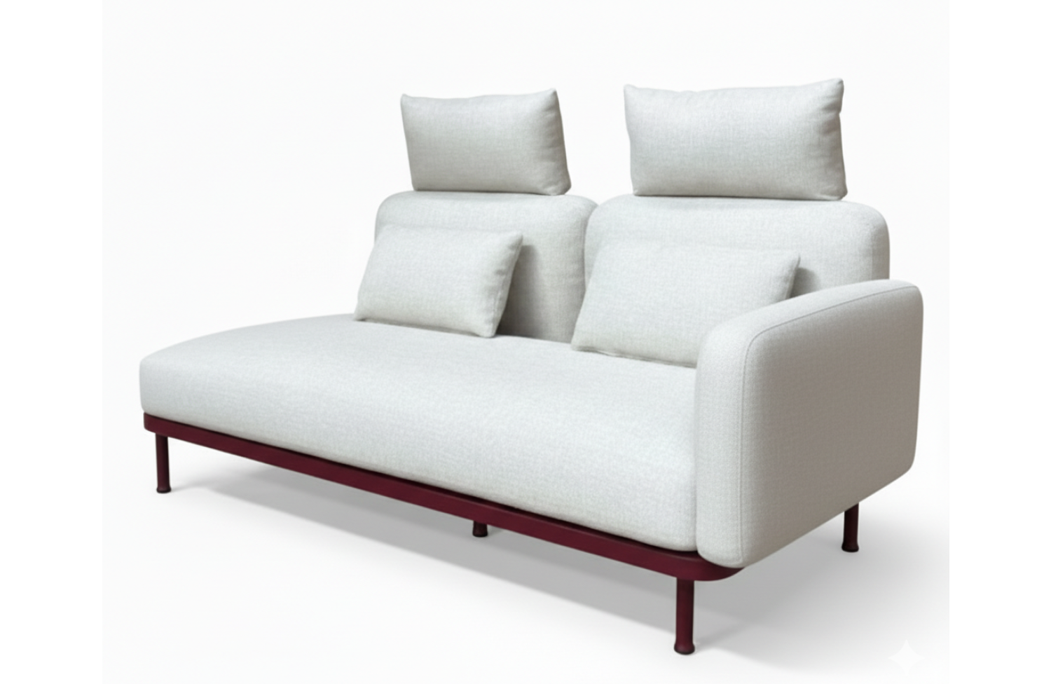 Zestaw narożny dla 5 osób (z poduszkami) LAGOM CORAL Lm 70R Lm 71R Lm 72R Lm 73R / BURGUNDY