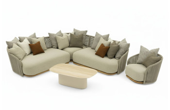 Coner set (with cushions) LAGOM WAVE Lm 82T Lm 83T Lm 84T Lm 85T Lm 86T / TAUPE