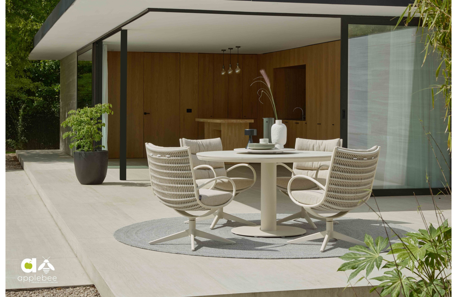 Dining Armchair (with cushions) APPLE BEE CAMP BAY 72000574 / OYSTER