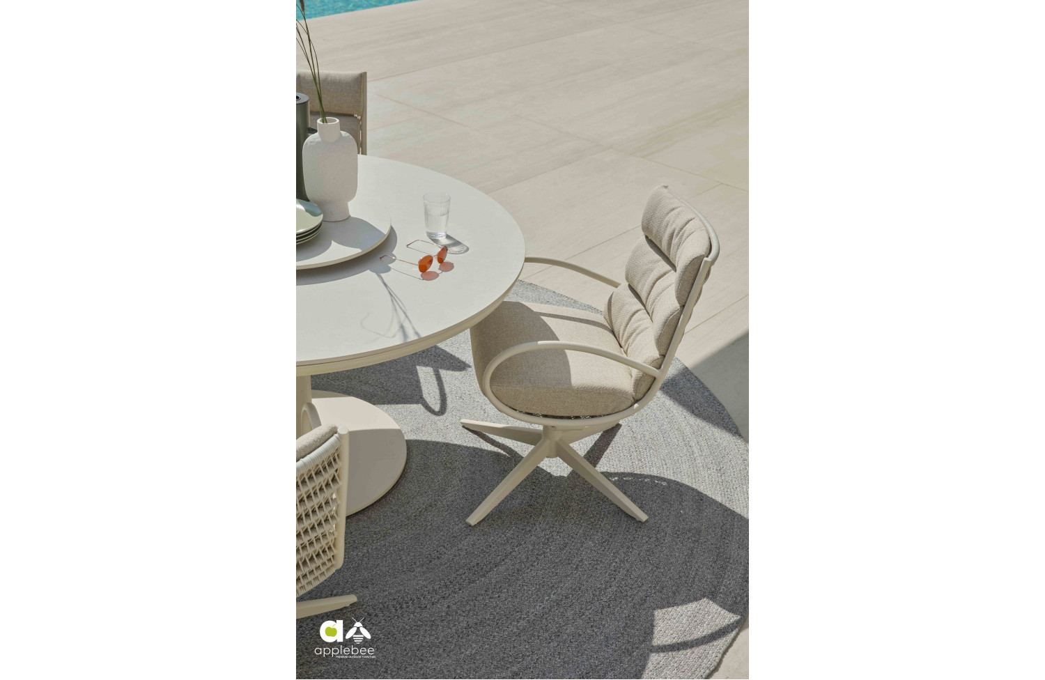 Dining Armchair (with cushions) APPLE BEE CAMP BAY 72000574 / OYSTER