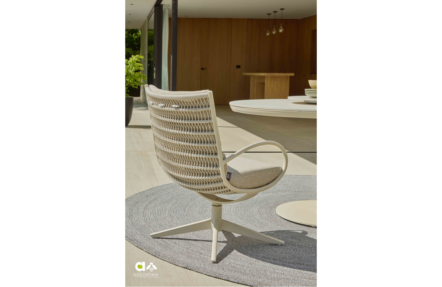 Dining Set (with cushions) APPLE BEE MELVILLE & CAMP BAY 72000333 (1 pc) / 72000334 (1 pc) / 72000335 (1 pc) / 72000336 (1 pc) / 72000574 (5 pcs) / OYSTER (TAUPE)