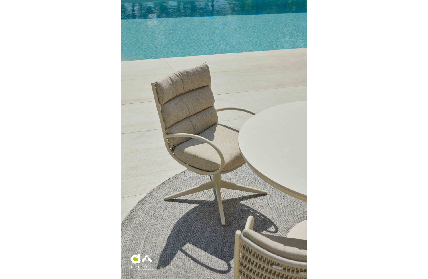 Dining Set (with cushions) APPLE BEE MELVILLE & CAMP BAY 72000333 (1 pc) / 72000334 (1 pc) / 72000335 (1 pc) / 72000336 (1 pc) / 72000574 (5 pcs) / OYSTER (TAUPE)