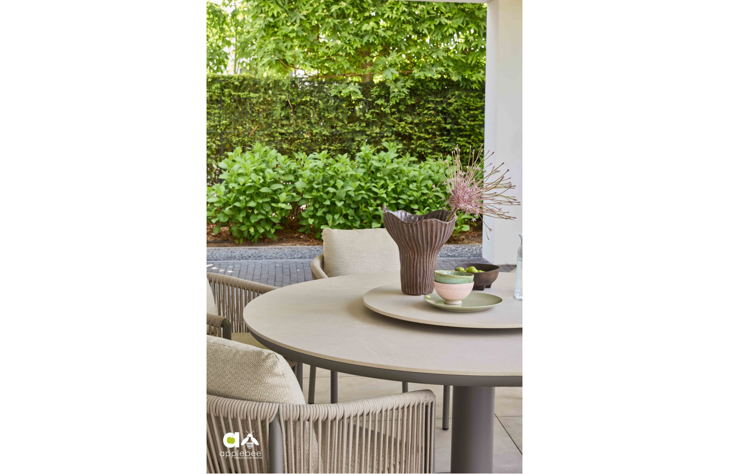 Dining Set APPLE BEE 160 MELVILLE & BORA BORA 72000599 (1 pc) / 72000600 (1 pc) / 72000601 (1 pc) / 72000602 (1 pc) / 72000557 (6 pcs) / TAUPE/GREY