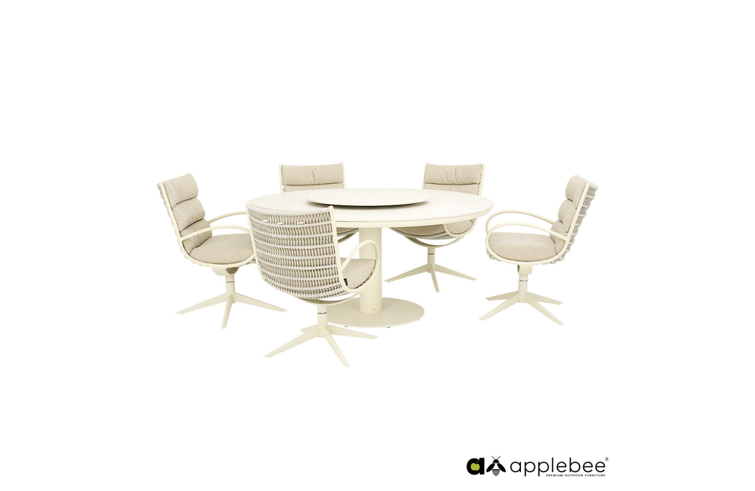 Стілець з підлокітниками (з подушками) APPLE BEE CAMP BAY 72000574 / OYSTER