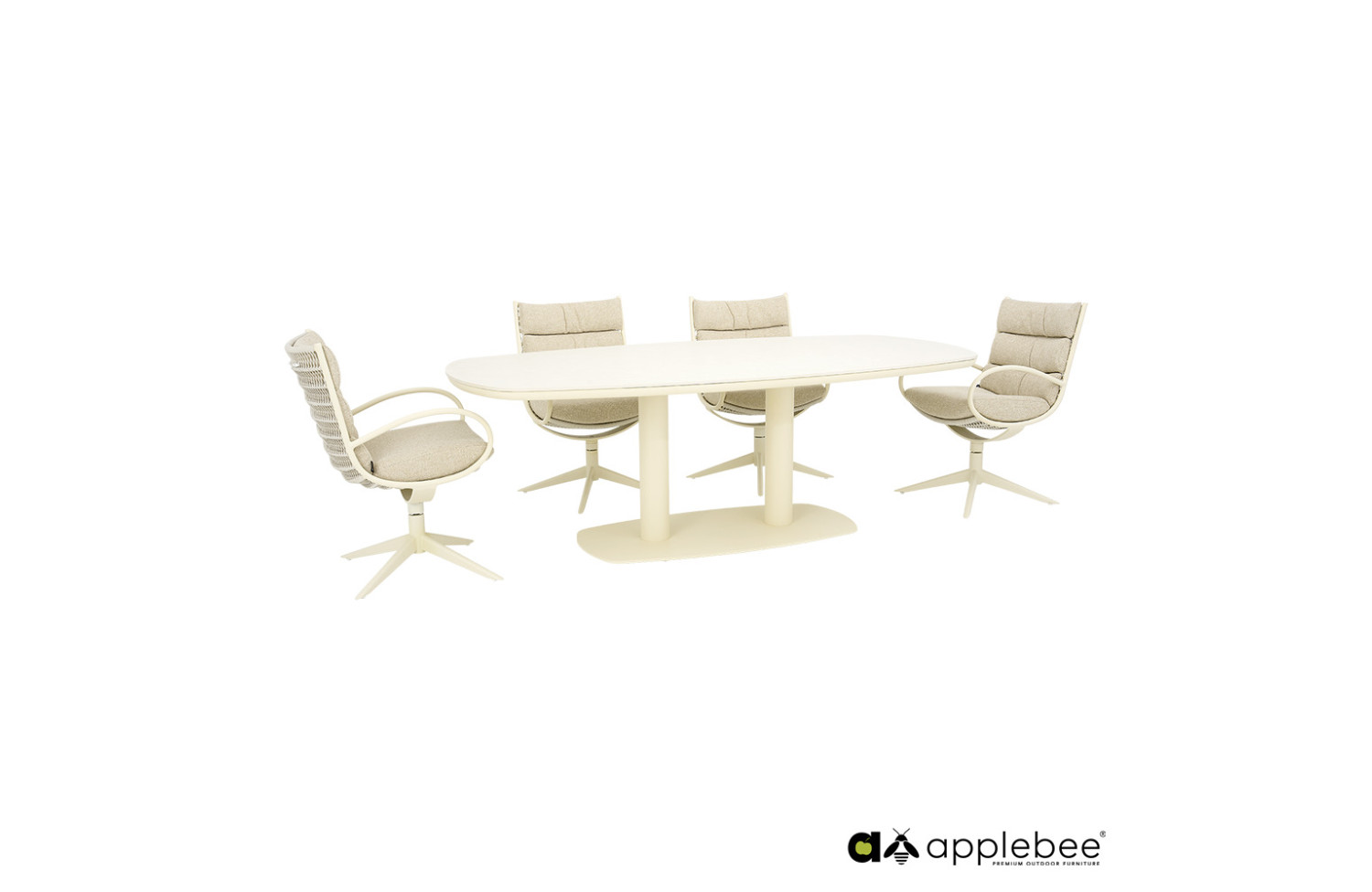 Стілець з підлокітниками (з подушками) APPLE BEE CAMP BAY 72000574 / OYSTER