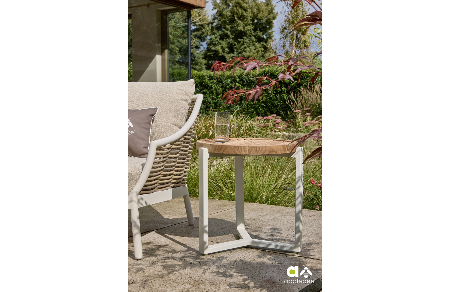 Lounge set (with cushions) APPLE BEE MILOU WHITE 70000625 (2 pcs) / 70000626 (1 pc) / 70000628 (1 pc) / 70000629 (1 pc)