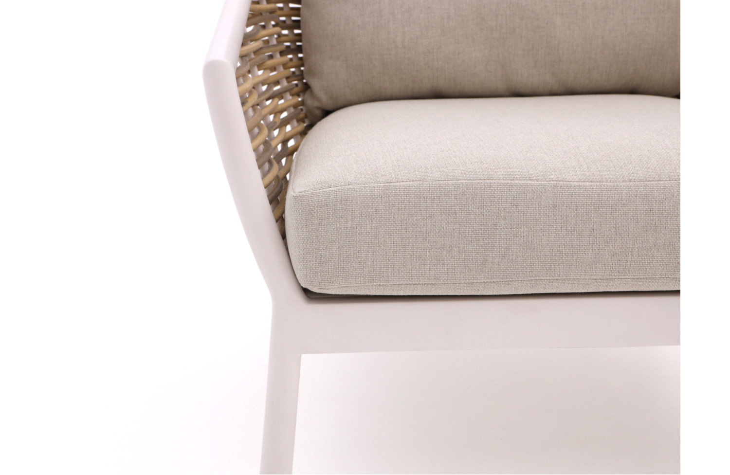 Lounge set (with cushions) APPLE BEE MILOU WHITE 70000625 (2 pcs) / 70000626 (1 pc) / 70000628 (1 pc) / 70000629 (1 pc)