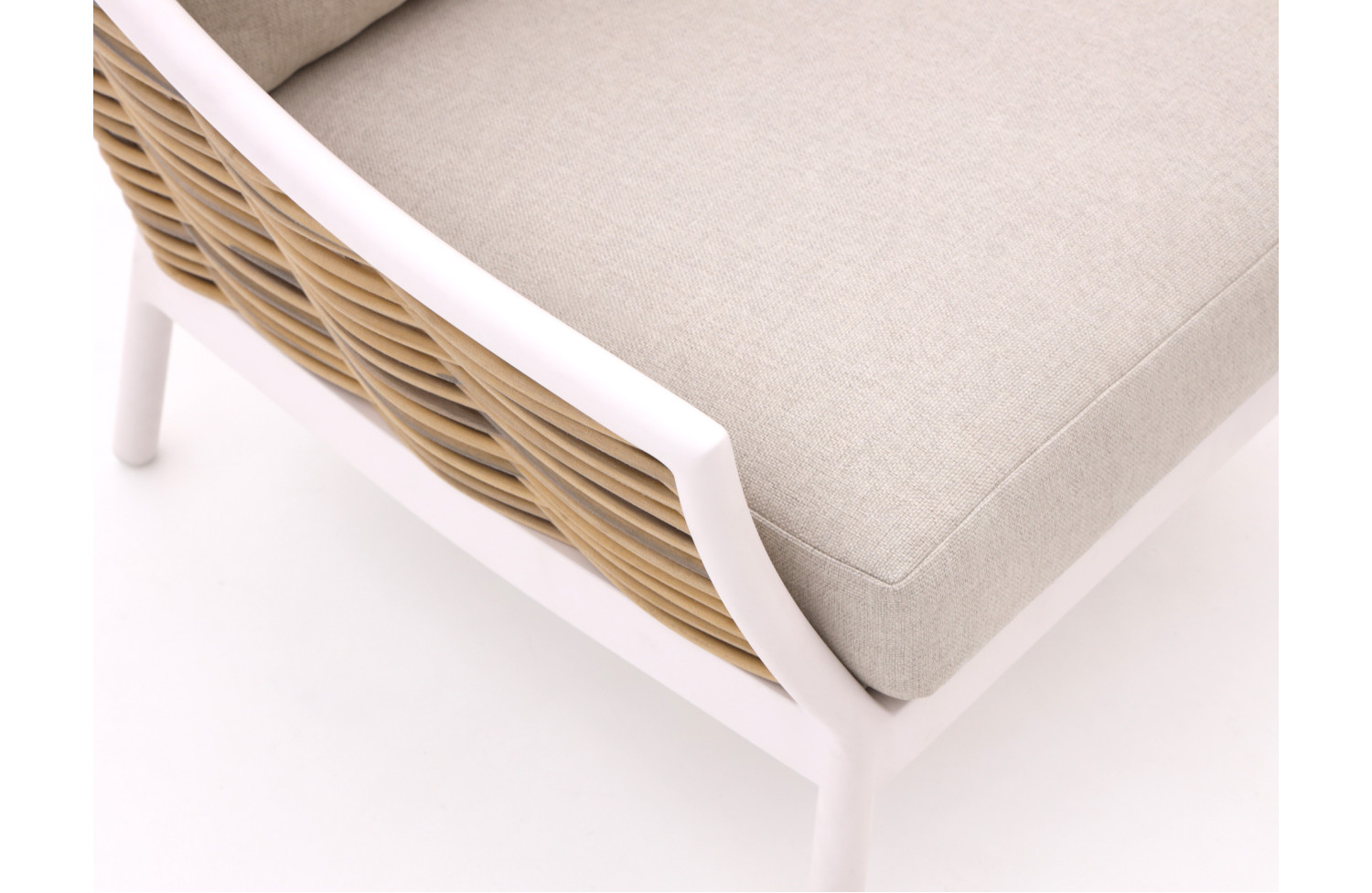 Zestaw wypoczynkowy dla 5 osób (z poduszkami) APPLE BEE MILOU WHITE 70000625 (2 szt) / 70000626 (1 szt) / 70000628 (1 szt) / 70000629 (1 szt)