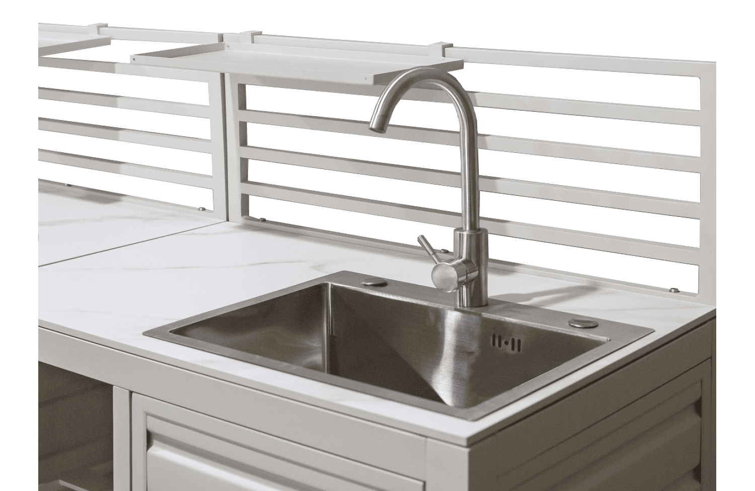 Комплект вуличної кухні із раковиною SKANDI SK 07T / SK 08T / SK 09T / TAUPE