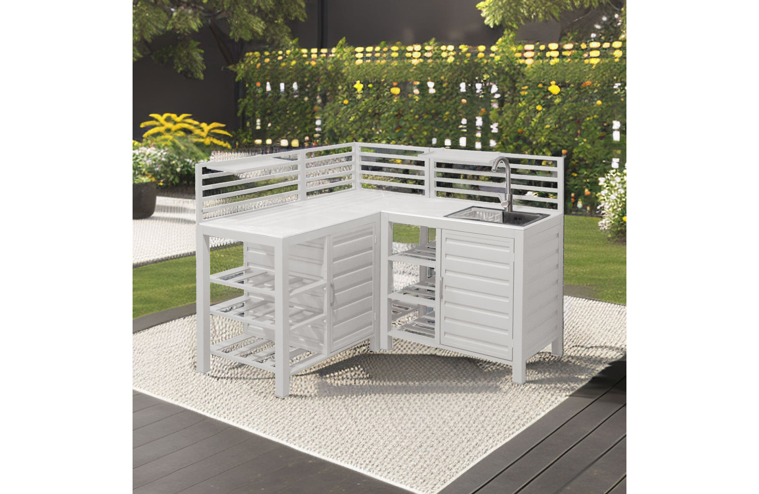 Комплект вуличної кухні із раковиною SKANDI SK 07T / SK 08T / SK 09T / TAUPE