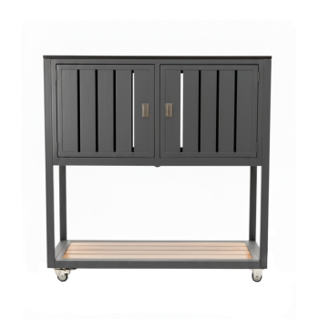 Вулична кухня модуль з 2 дверима та полицею (на коліщятах) / MATERA MT 07G / ANTRACITE