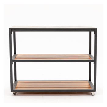 Вулична кухня модуль з 2 полицями (на коліщятах) / MATERA MT 08G / ANTRACITE