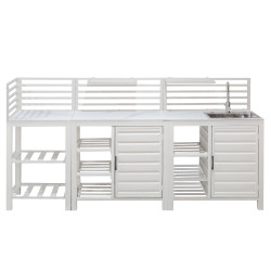 Outdoor kitchen set with a sink SKANDI SK 07T / SK 08T / SK 09T / TAUPE