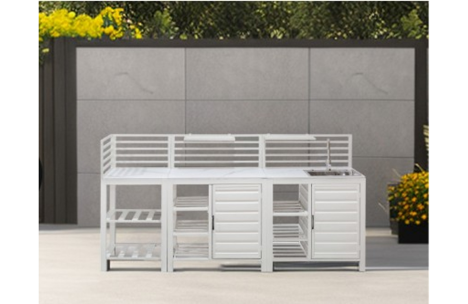 Outdoor kitchen set with a sink SKANDI SK 07T / SK 08T / SK 09T / TAUPE