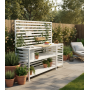 Outdoor Kitchen(wall / sink and tap / 2 wooden shelves./2 alu shelves / cutting board / +2 solar lamps /+ 8 single hooks / +2 drawersі) / MATERA MT 01T / TAUPE