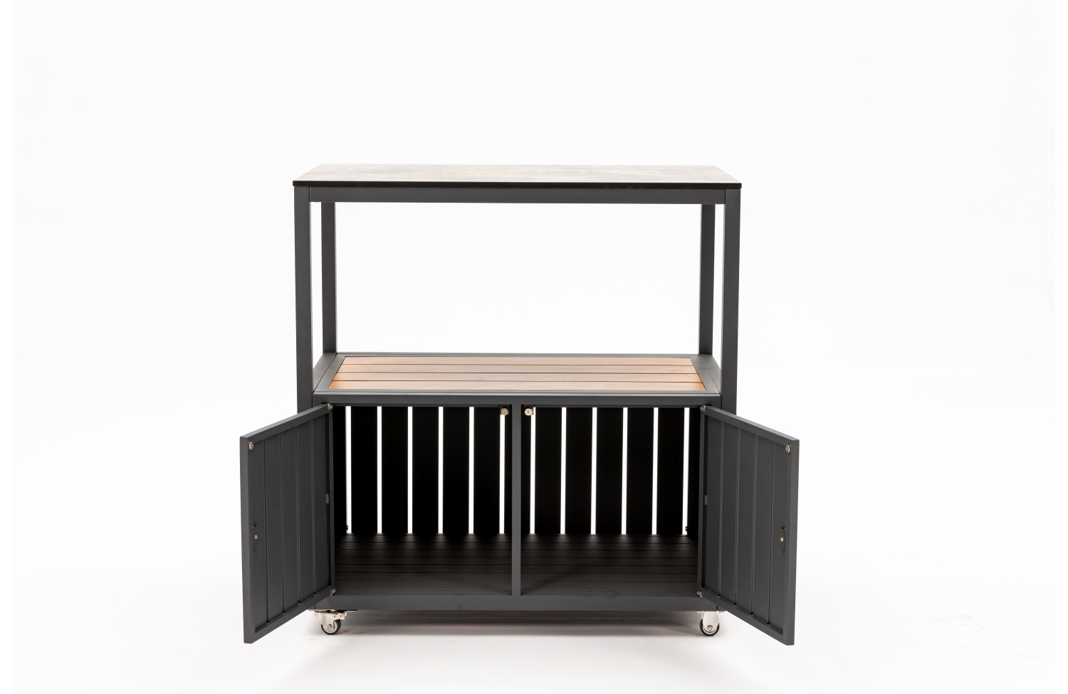 Outdoor double unit with middle shelf (with wheels) / MATERA MT 07G / ANTRACITE