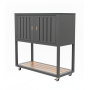 Outdoor double unit with middle shelf (with wheels) / MATERA MT 07G / ANTRACITE