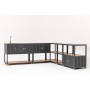 Outdoor double shelf unit (with wheels) / MATERA MT 08G / ANTRACITE