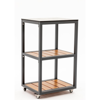 Outdoor small double shelf unit (with wheels) / MATERA MT 09G / ANTRACITE
