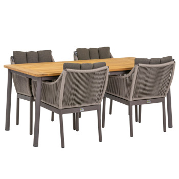 Zestaw do jadalni dla 4 osób (z poduszkami) APPLE BEE BIJOU 70001652 (1 szt) / 70001570 (4 szt)