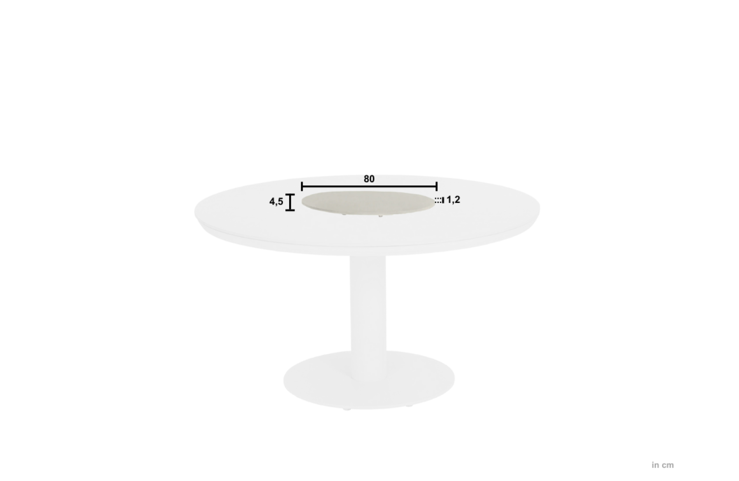 "LAZY SUSAN" for Dining Table d.80 APPLE BEE MELVILLE TAUPE/GREY 72000602