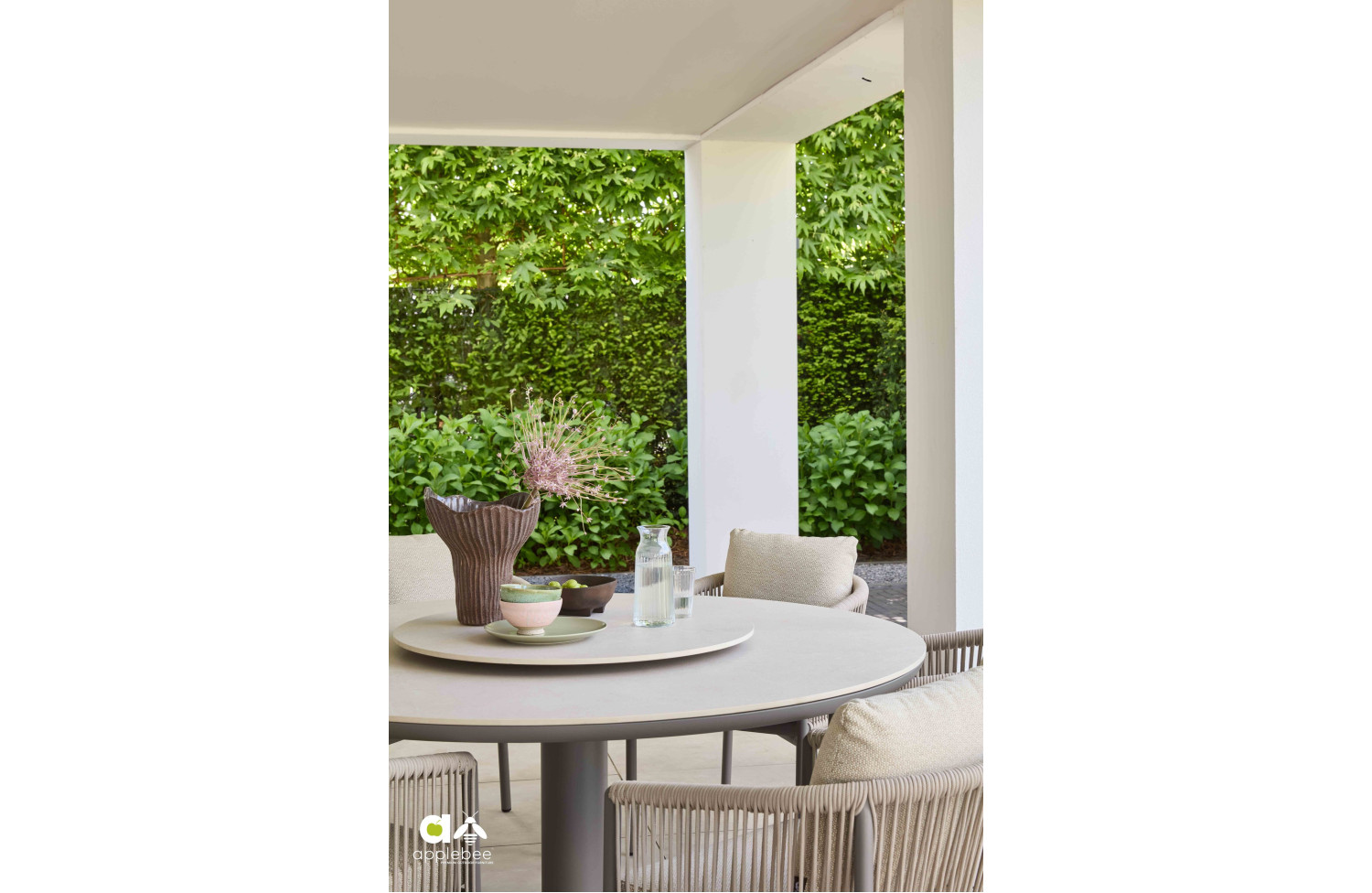 "LENIWA SUSAN” na stół jadalny d.80 APPLE BEE MELVILLE TAUPE/GREY 72000602