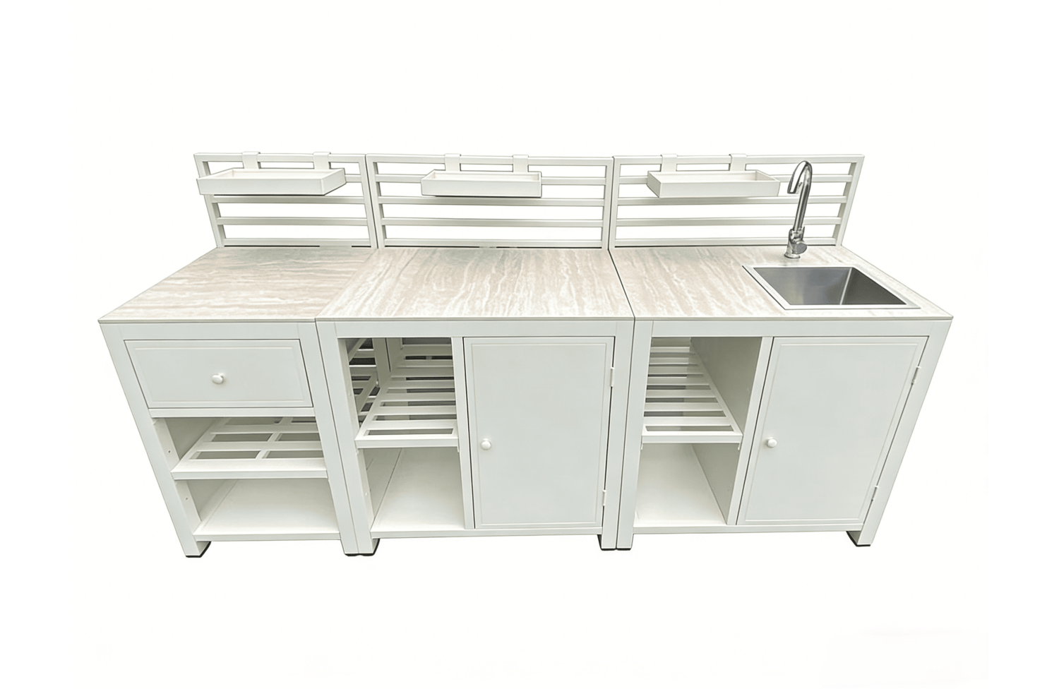 Outdoor Kitchen set with a sink MATERA MT 02T / MT 03T / MT 04T / TAUPE